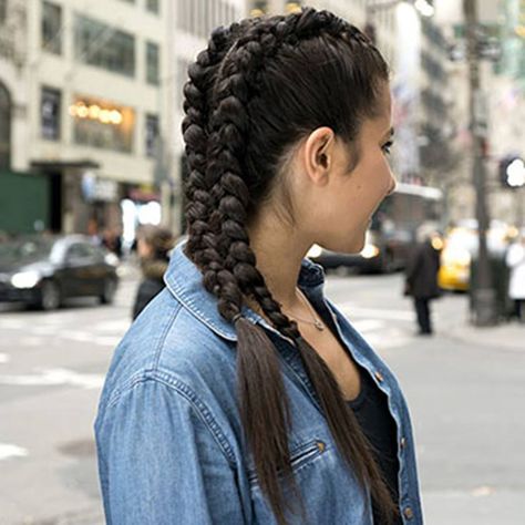 Braided Hairstyles - Hairstyle Gallery - Garnier Hair Styling Tips, Messy Fishtail, Framing Bangs, Boxer Braids, Fall Hairstyles, Face Framing Bangs, Twist Ponytail, Hairstyle Trends, Hot Hair Styles