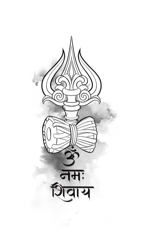 Mahakal Shiva Tattoo Design, Trisula Tattoo, Trisula Tattoo Design, Trishool Tattoo Designs, Trisha Tattoo, Trishul Drawing, Shiv Ji Tattoo, Trishul Tattoo Design, Trishool Tattoo