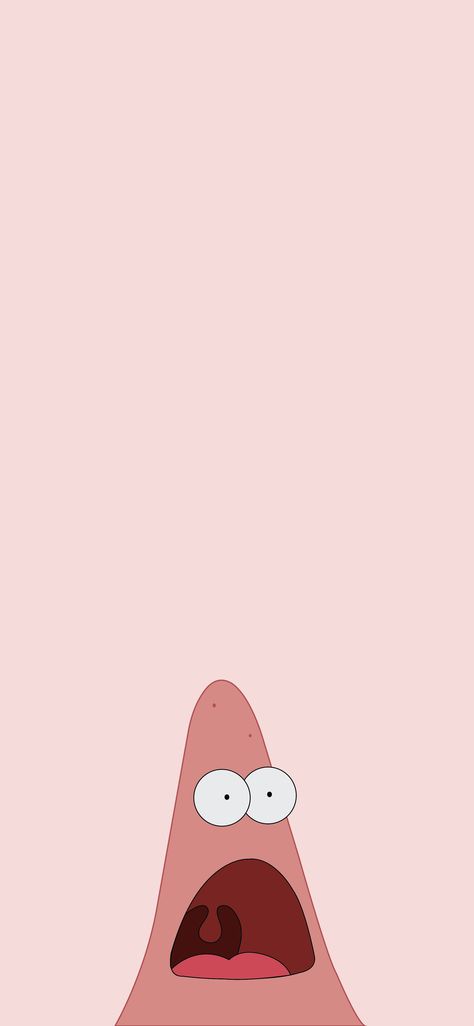 Wllpper Phone Wallpapers, Spongebob Wallpaper Patrick, Patrick Wallpaper Iphone, Patrick Star Wallpaper Iphone, Iphone Wallpaper Spongebob, Cute Wallpaper Simple, Surprised Illustration, Lock Screen Wallpaper Iphone Cute, Patrick Star Wallpaper