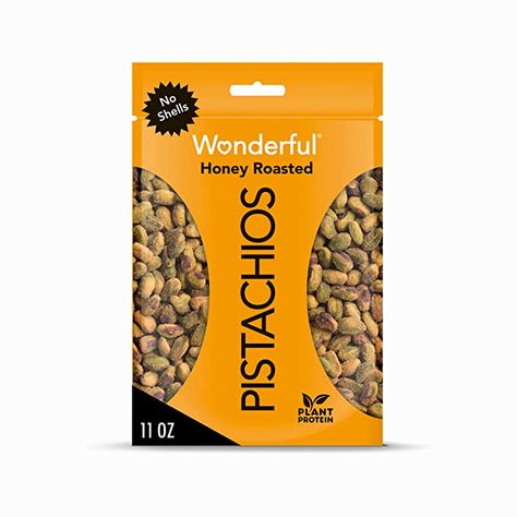 Wonderful Pistachios, No Shells, Honey Roasted Nuts, 11oz Resealable Bag Eid Meals, Pistachio Plant, Roasted Pistachios, Premium Snacks, Flavored Nuts, Sugar Free Snacks, Salted Nuts, Wonderful Pistachios, Pistachios Nuts