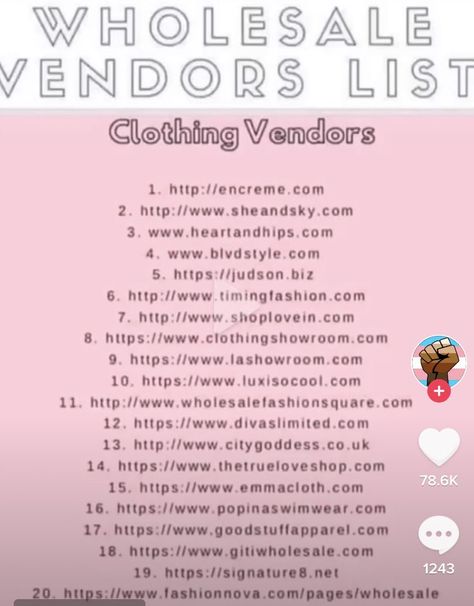 Small Business Bundle Ideas, Online Boutique Organization, Clothing Wholesale Vendors, Small Business Must Haves, Starting A Clothing Business, Online Boutique Business, Clothing Vendors, Vendors List, Starting Small Business