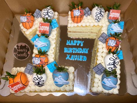 Instagram: Saavissweets 17 Cake, Basketball Theme, Jordan Basketball, Sugar Cookie, Jordan, Basketball, Cake, Birthday, Instagram