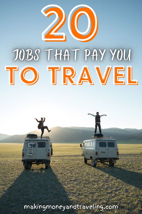 Jobs That Require Travel, Jobs That Pay You To Travel, Van Business Ideas, Traveling Jobs, Cool Jobs, Jobs Ideas, Get Paid To Travel, Make Money Traveling, Digital Nomad Jobs