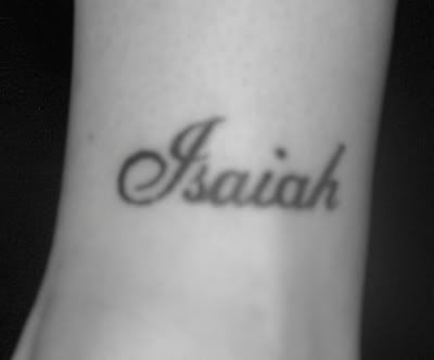 Baby boys name, Isaiah Johann Josiah Tattoo Name, Isaiah Name Tattoo, Isaiah Tattoo, Isaiah Name, Graffiti Names, Future Son, Cursive Tattoos, Red Ink Tattoos, Baby Planning