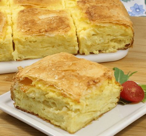 Gibanica Recipe, Croation Recipes, Phyllo Dough Recipes, Phyllo Recipes, Athens Food, Albanian Recipes, Macedonian Food, Turnover Recipes, Cheese Pie