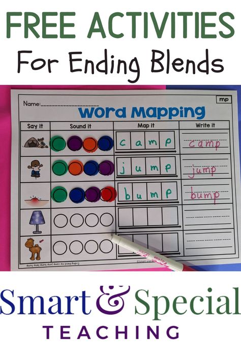 Fun Games and Activities for Ending Blends for your classroom. Science of Reading based Orthographic Mapping Ending Blends Activities, Blends Anchor Chart, End Blends, Mapping Activities, Decoding Activities, Word Mapping, Ending Blends, Orthographic Mapping, Special Education Reading