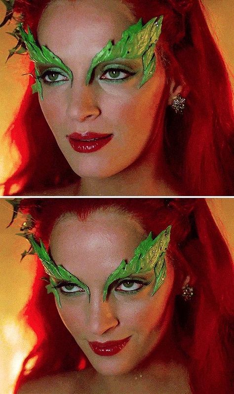 Poison Ivy Movie, Poison Ivy Dress, Ivy Halloween Costume, Ivy Makeup, Uma Thurman Poison Ivy, Poison Ivy Makeup, Poison Ivy Halloween, Poison Ivy Halloween Costume, Poison Ivy Comic