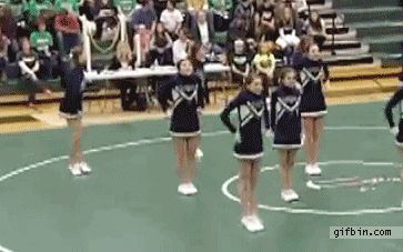 The extra backflip girl. | 19 Cheerleaders Who May Not Make The Team Next Year Cheer Fails, Gymnastics Fails, Clipuri Video, Can't Stop Laughing, Epic Fails, Women Humor, Funny Fails, Funny Posts, Funny Photos