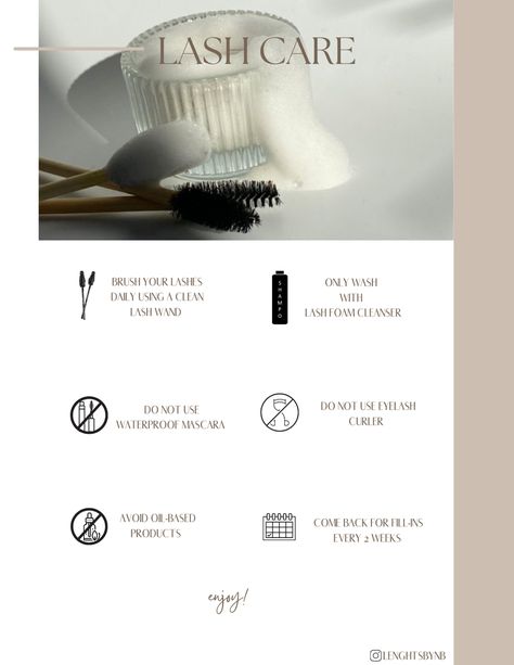 Lash after care Eyelash Extension Content Ideas, Lash Brush Aesthetic, Eyelash Extensions Content, Lash Extension Content Ideas, Eyelash Post Ideas, Eyelash Extension Content, Lash Artist Content Ideas, Lash Marketing Ideas, Lash Content Ideas For Instagram