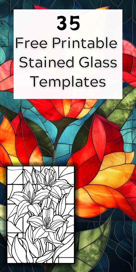 Dive into a world of color and creativity with our 35 Free Stained Glass Patterns. These free printable templates are perfect for anyone looking to explore the art of stained glass making. From simple to complex designs, there's something for every skill level. Download these patterns and transform ordinary glass into extraordinary art pieces. Get your free templates today and start your next stained glass project! #StainedGlass #FreePrintables #Crafting #DIYProjects #ArtDesign #HomeDecor Printable Stained Glass Patterns, Stained Glass Templates, Free Stained Glass Patterns, Stained Glass Mosaic Patterns, Free Mosaic Patterns, Diy Stained Glass Window, Spectrum Glass, Glass Painting Patterns, Free Printable Templates