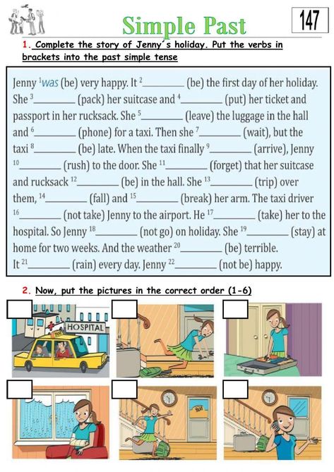 Tell A Story With Pictures, Recount Text Worksheet, Past Simple Exercises, There Is There Are, Simple Past Worksheet, Past Simple Worksheets, Life Worksheets, Past Tense Worksheet, Speaking Activities English