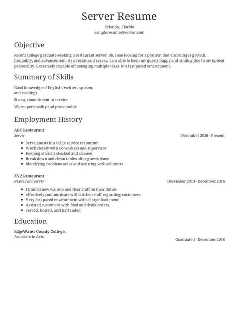 resume tips Problem Solution Essay, Restaurant Server, Server Resume, Sales Resume Examples, Resume Summary Examples, Marketing Calendar Template, College Essay Examples, Sales Resume, Resume Summary