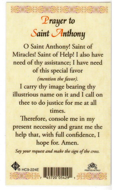 Prayers To Saints, St Anthony Feast Wishes, Prayer To St Anthony For Lost Things, Saint Anthony Prayer, Patron Saints List Catholic, St Anthony The Great, St Anthony Prayer, St Anthony Miracle Prayer, Saints Prayers