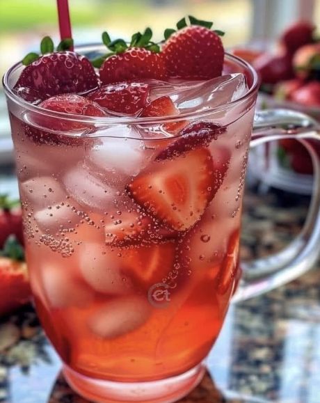 Strawberry Punch Recipe – Tnextrecipes Strawberry Punch Recipes, Strawberry Punch, Lemonade Concentrate, Party Punch, Fruity Drinks, Lime Soda, Dessert Salads, Punch Recipes, Fruit Drinks