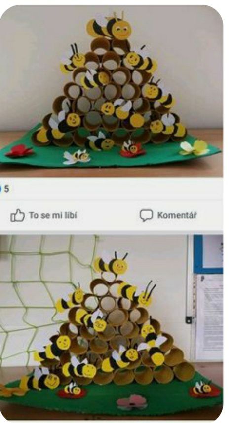 Insect Crafts, Toilet Paper Roll Crafts, Paper Roll Crafts, Kindergarten Crafts, Bee Crafts, School Decorations, Animal Crafts, Summer Crafts, Spring Crafts