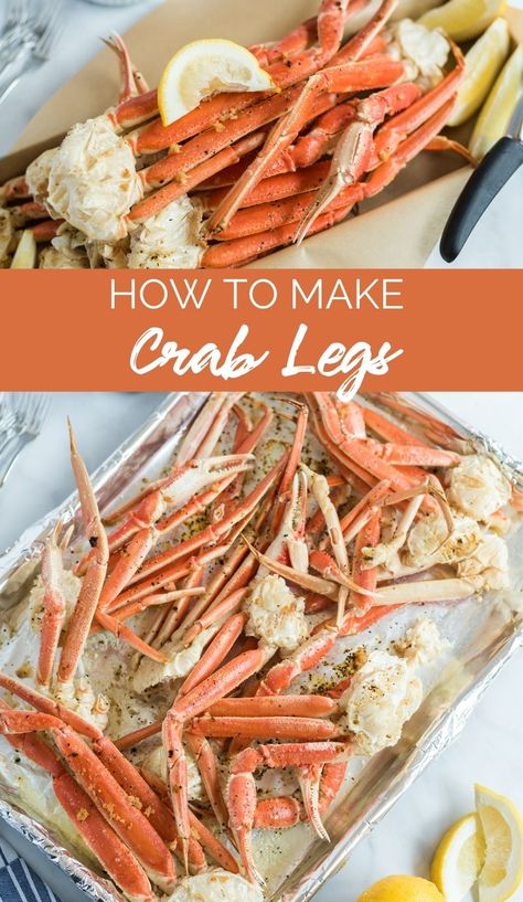 Crab Legs And Steak Dinner, How To Cook Snow Crab Legs At Home, Snow Crab Legs Recipe, Crab Legs Recipe, Crab Cakes Easy, Southern Comfort Recipes, Seafood Dinners, Snow Crab Legs, Snow Crab