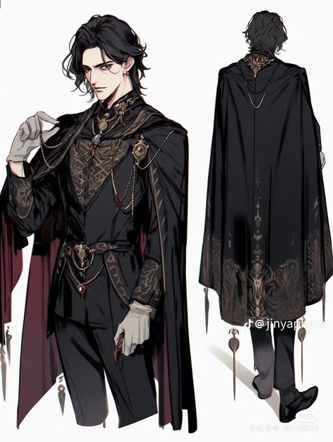 Formal Fantasy Clothes Male, Male Fantasy Clothing Design Art, Fantasy Fashion Male, Vampire Costume, Concept Clothing, Royal Outfits, Dress Sketches, Fantasy Gowns, Drawing Clothes