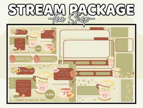 Stream Layout, Banner Twitch, Desktop Themes, Stream Overlay, Dog Projects, Study Inspiration, Tea Shop, Graphic Illustration, Finland