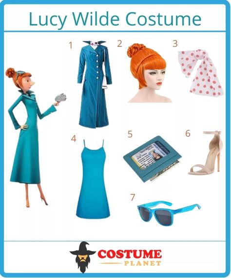 Lucy Wilde Despicable Me Costume Lucy Despicable Me Costume, Lucy Despicable Me, Despicable Me Costume, Lucy Wilde, Female Costume, Costumes Ideas, Despicable Me, Costumes For Women, Cosplay Costumes