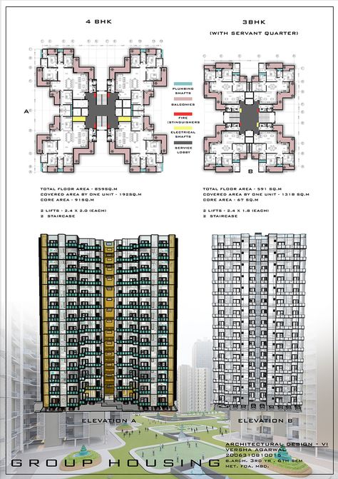 A0 Sheet Composition Architecture, Architecture Sheets Composition, Sheet Composition Ideas, Architecture Sheets, Sheet Composition, Group Housing, Composition Ideas, Architecture Design Presentation, Architect Student