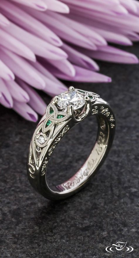 Green Lake Jewelry, Celtic Engagement Rings, Antique Engagement Ring, Celtic Wedding Rings, Engagement Rings Affordable, Celtic Wedding, Antique Engagement, Emerald Engagement, Wedding Rings Unique