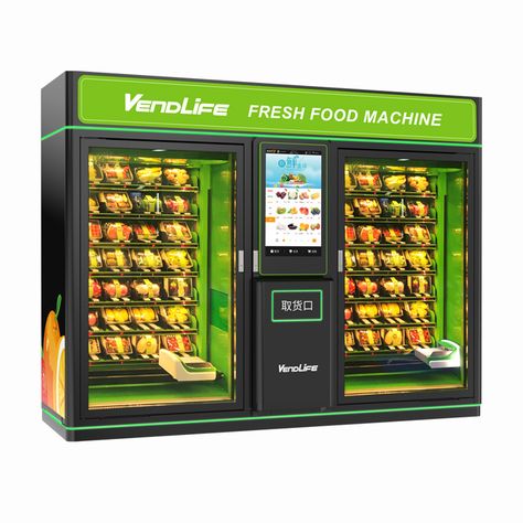 Selling fruit salad in Vendlife fresh food vending machine is your best vending machine business idea! We support vending machine custom as well. Farm Salad, Food Vending Machines, Vending Machine Design, Vending Machines For Sale, Vending Machine Snacks, Vending Machine Business, Coffee Vending Machines, Intelligent Technology, Vending Machines