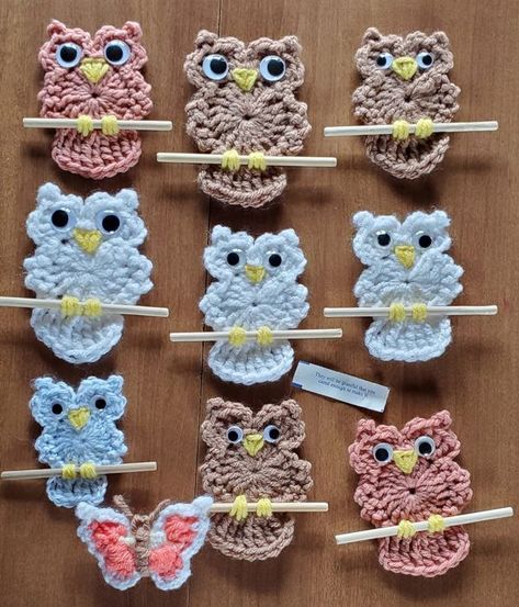 Random acts of crochet kindness and more | Loving this owl pattern so I'm hooked 😁🤣 Random Acts Of Kindness Crochet Ideas, Crochet Random Acts Of Kindness Patterns, Crocheted Pocket Hugs, Kindness Crochet, Random Acts Of Crochet Kindness, Tiny Owl Crochet Pattern Free, Owl Crochet Applique, Crochet Kindness, Worry Worms