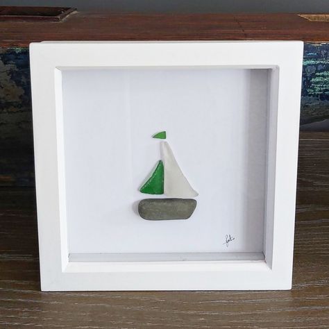 Nautical Seaglass Art, Seaglass Sail Boats, Lighthouse Sea Glass Art, Sea Glass Sail Boats, Seaglass Cards, Sail Boat Sea Glass Art, Bird Sea Glass Art, Sea Glass Window, Sea Glass Diy