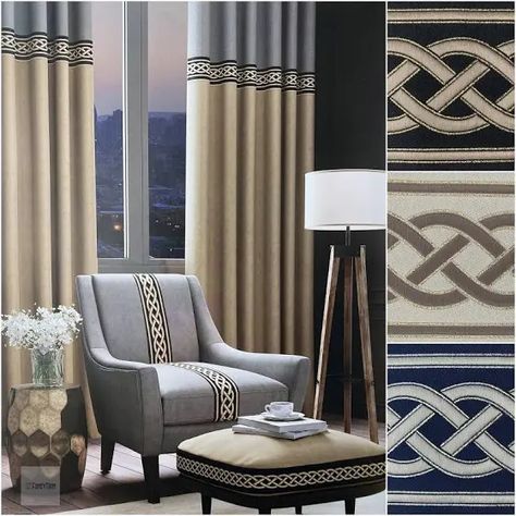 3,5 yards/Decorative Border Trim for Drapery/Jacquard Trims for Curtains | Embroidery trim tape | Drapery and Pillow Border Trims | Google Shopping Curtain Border Designs, Curtains Embroidery, Drapery Trim, Curtain Trim, Bedroom Drapes, Silk Curtains, Custom Drapes, Decorative Borders, Decorative Trim