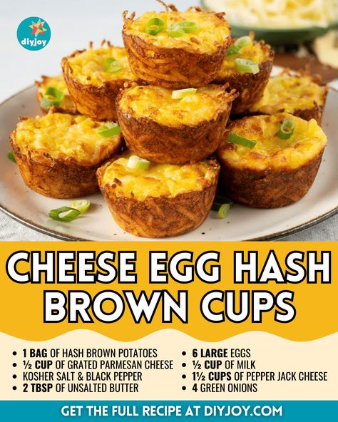 Ham And Cheese Egg Cups, Whole30 Recipes Breakfast, Hash Brown Egg Cups, Pecan Pie Recipe Southern, Hash Brown Cups, Cheesy Hashbrown, Mom Breakfast, Egg Muffins Recipe, Fast Food Breakfast