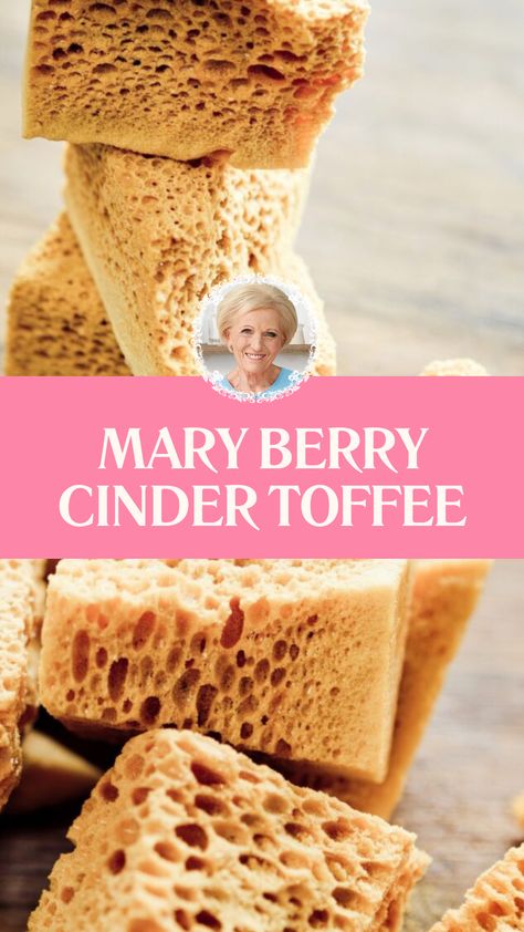 Mary Berry Cinder Toffee Recipe Easy Desserts For Two People, Cinder Toffee Recipe Uk, Golden Berries Recipes, Toffee Desserts, Mallory Towers, Licorice Recipe, Homemade Sweets Recipes, Mary Berry Recipes, Cinder Toffee