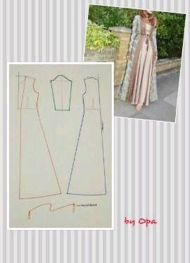 Pola Kardigan, Tunic Tutorial, Outer Pattern, Pola Blus, Abaya Pattern, Long Outer, Sewing Blouses, Sewing Clothes Women, Trendy Sewing