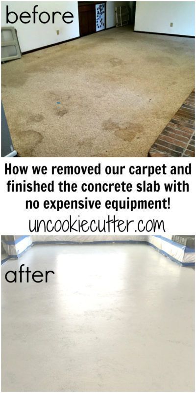 I'm breaking down how I got a polished concrete slab prepped for paint - and the mistakes I made painting the floors.   UncookieCutter.com Concrete Floors Living Room, Concrete Floors Diy, Painted Concrete Floors, Concrete Stained Floors, Painting Concrete Porch, Porch Flooring, Painted Concrete Porch, Cement Floor, Concrete Porch