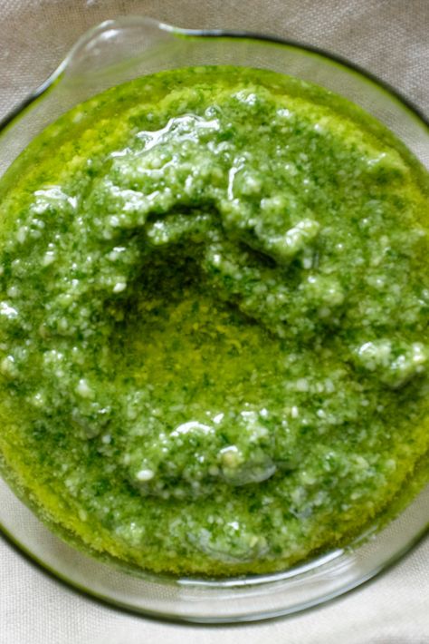 NYT Cooking: Pesto is a mouthful of bright summer — basil made more so. You can buy it in a jar or in the refrigerator section of your grocery story, but there is nothing better than making it yourself. Fresh basil can be found in abundance at farmers’ markets in the summer. Just clean, take the stems off and throw the leaves in a food processor with nuts and garlic. Dribble in the oil and you’ve got a ver... Basic Pesto Recipe, Pasta Al Pesto, Italian Sauce, Green Sauce, Nyt Cooking, Pesto Recipe, Garden Recipes, Pesto Sauce, Aioli