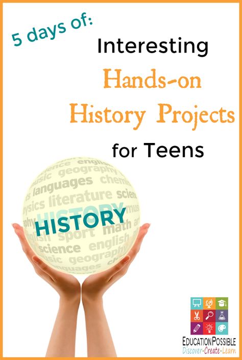 Very few middle school kids want to sit down and only read about history from a dry textbook. They want to get their hands dirty, build stuff, and really get a sense of what it was like to live during the time periods they’re studying. Don't make history boring - use hands-on projects and activities to make history fun. A week of fun and interactive ideas for middle school history. High School American History, American History Projects, Science Lessons Middle School, Middle School Projects, Homeschool Middle School, Middle School History, High School History, Social Studies Classroom, Time Periods