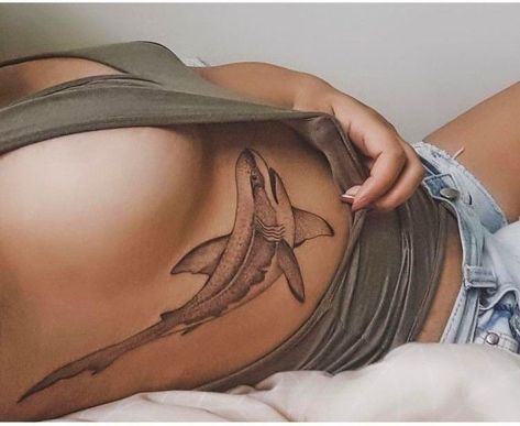 Simple Tattoos For Women, Shark Tattoo, Meaningful Tattoos For Women, Tattoo Traditional, Shark Tattoos, Subtle Tattoos, Dream Tattoos, Dope Tattoos, Simplistic Tattoos