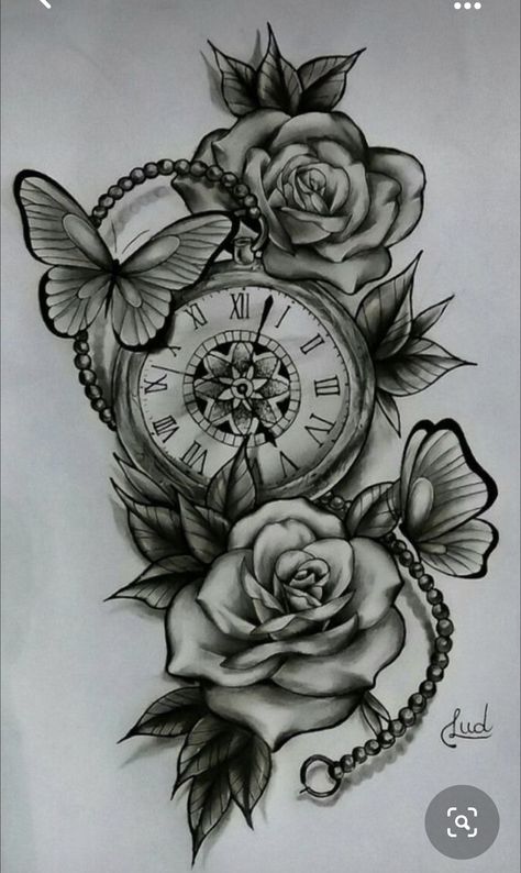 Half Sleeve Tattoos Forearm, Hip Thigh Tattoos, Rose Tattoos For Women, Hand Tattoos For Girls, Pretty Hand Tattoos, Tattoos For Women Half Sleeve, Inspiration Tattoos, Tattoos For Black Skin, Forearm Tattoo Women