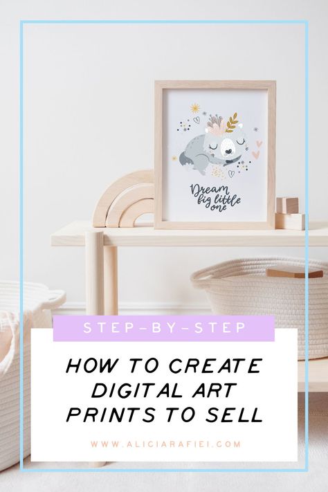 Learn the exact step-by-step process on how I design and create digital art prints (printables) that I sell in my own Etsy shop, so you can do it too. #sellonetsy #etsytips Printables To Sell On Etsy, Printables To Sell, Selling Tips, Creating Artwork, Artwork For Home, Digital Assets, Income Ideas, Selling Artwork, Shop Ideas