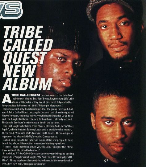 A Tribe Called Quest featured in the July 1996 issue of Muzik Magazine A Tribe Called Quest Wallpaper, A Tribe Called Quest Poster, Aesthetic Culture, Soul Aesthetic, Midnight Marauders, Kris Kross, 1990s Hip Hop, A Tribe Called Quest, Hip Hop Poster