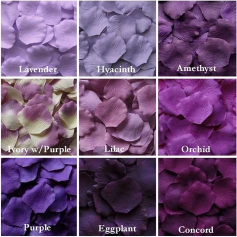 Colour Palette Fake Rose Petals, Flower Girl Petals, Silk Rose Petals, Purple Wedding Flowers, Silk Roses, Purple Lilac, Wedding Plans, Purple Roses, Purple Wedding