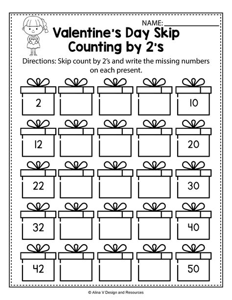 Valentine's Day Skip Count By 2's Math Worksheets and activities for preschool, kindergarten and 1st grade kids perfect for morning work and math centers. These worksheets are no prep and will help teachers save time during the school year. Math pages is a no prep packet packed full of worksheets and printables to help reinforce math skills in a fun way. #valentinesday #math #worksheets #kindergarten Valentine Math Worksheet, Kindergarten Math Worksheets Counting, Skip Counting Kindergarten, Summer Math Worksheets, Math Counting Worksheets, Skip Counting Worksheets, Valentine Worksheets, Skip Counting By 2, Education Worksheets