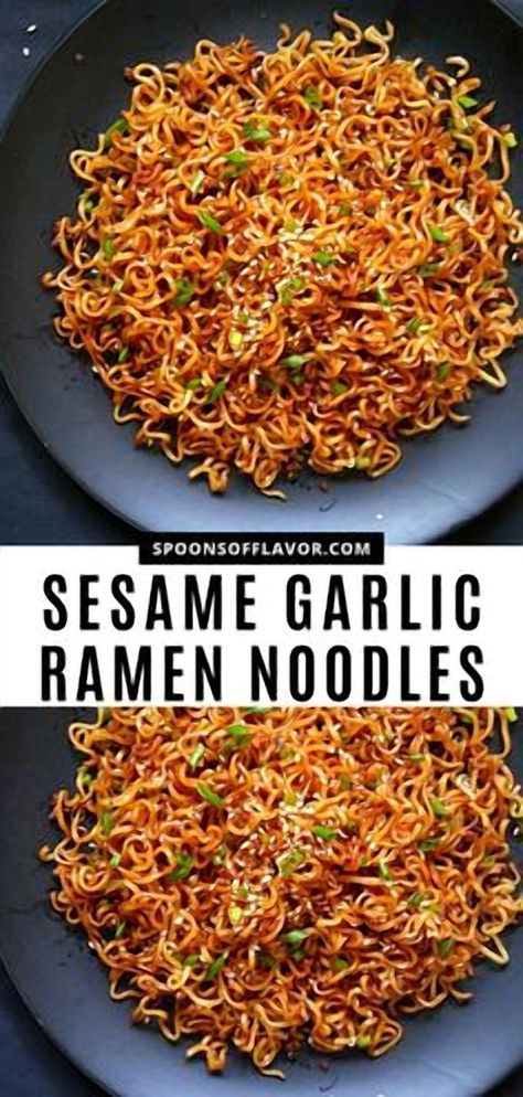 Craving a delicious meal that doesn't take hours to prepare? Dive into this Quick and Easy Sesame Garlic Ramen Noodles Recipe for a burst of flavor in every bite. Perfect for busy weeknights or a cozy weekend lunch, these noodles are tossed in a savory sesame garlic sauce that will tantalize your taste buds. Simple ingredients come together to create a dish that's both satisfying and comforting. Whether you're a ramen enthusiast or just looking for a new go-to meal, this recipe is sure to become a favorite in your kitchen. Sesame Garlic Ramen Noodles, Sesame Garlic Ramen, Garlic Ramen Noodles, Top Ramen Recipes, Garlic Ramen, Ramen Noodles Recipe, Ramen Noodle Recipes Easy, Ramen Recipes Easy, Noodle Recipes Easy