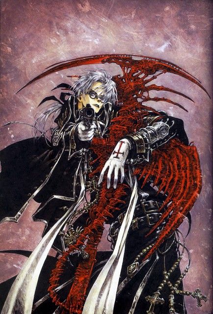 Shibamoto Thores, Gonzo, Trinity Blood, Fabrica Theologiae, Abel Nightroad Abel Nightroad, Trinity Blood, Blood Art, Vampire Art, Gothic Anime, Manga Artist, Ethereal Art, Gothic Art, Resident Evil