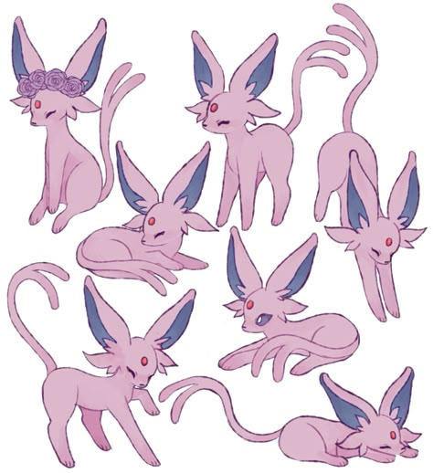 Espeon And Leafeon, Espeon Fanart, Espeon Art, Espeon Tattoo, Pokemon Shinx, Alakazam Pokemon, Espeon Pokemon, Pokemon Espeon, Umbreon And Espeon