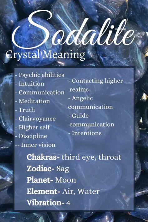 Sodalite Crystal Meaning, Psychic Crystals, Develop Psychic Abilities, Metaphysical Quotes, Witchcraft 101, Leo Birthstone, Gemstones Chart, Crystal Healing Chart, Spirit Messages