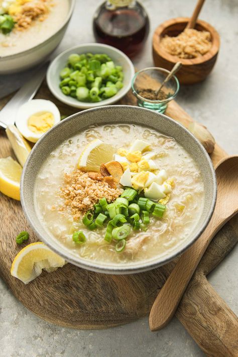 Instant Pot Arroz Caldo Recipe and Tips | Lemons   Anchovies Arroz Caldo Instant Pot, Lugaw Recipe Filipino Food, Arrozcaldo Recipe, Arroz Caldo Filipino Recipe, Arroz Caldo Recipe, Caldo Recipe, Rice Alternatives, Philippine Food, Food Rotation