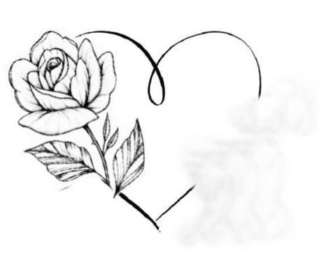 Heart Rose Tattoo Design, Heart With Roses Tattoo Design, Heart With Stitches Tattoo, Heart With Roses Tattoo, Rose And Heart Tattoo, Mum Heart Tattoo, Heart And Rose Tattoo, Fineline Rose Tattoo, Unique Heart Tattoos