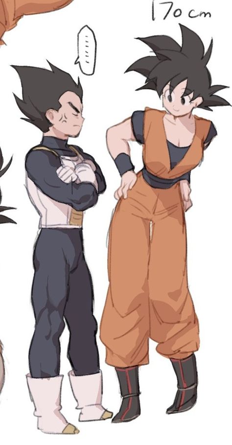 Dragon Ball Genderbend, Dbz Women, Female Vegito, Female Vegeta, Dragon Ball Female, Fem Goku, Vegito And Gogeta, Vegeta And Goku, Goku Fanart