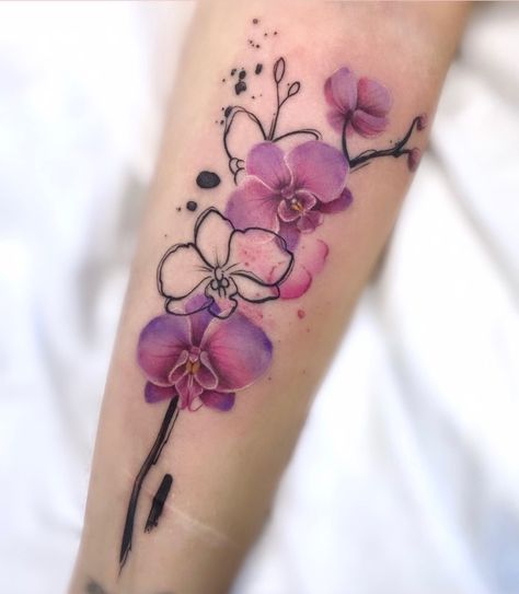 Orchid Tattoo Ideas, Orchid Flower Tattoos, Feminine Symbols, Orchid Tattoo, Design Tattoos, My Tattoos, Anklet Tattoos, Thai Tattoo, Petite Tattoos