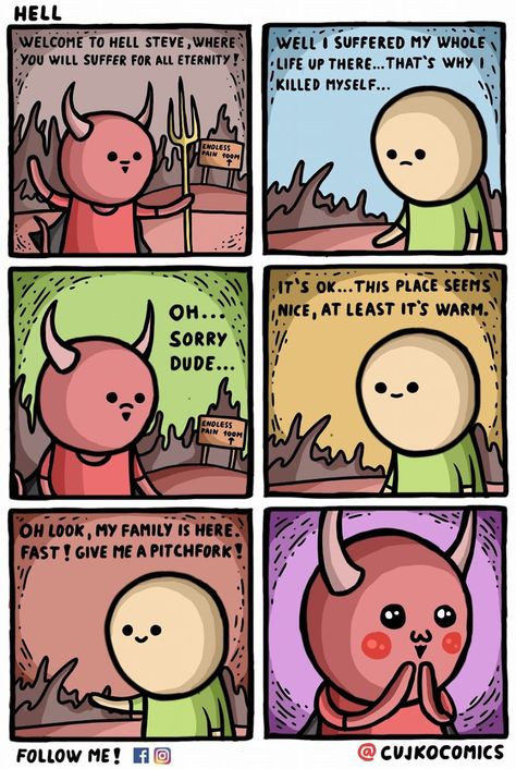 20+ Dark, Sad And Sometimes Wholesome Comics That I Created Over The Last Year Dark Comics, Dark Jokes, Online Comics, Funny Comic Strips, Memes Humor, Really Funny Memes, Funny Cartoons, Tumblr Funny, Comic Strip